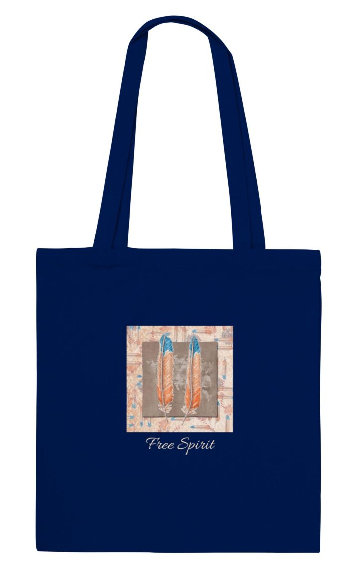 Tote Bag: Boho Feathers - Image 4