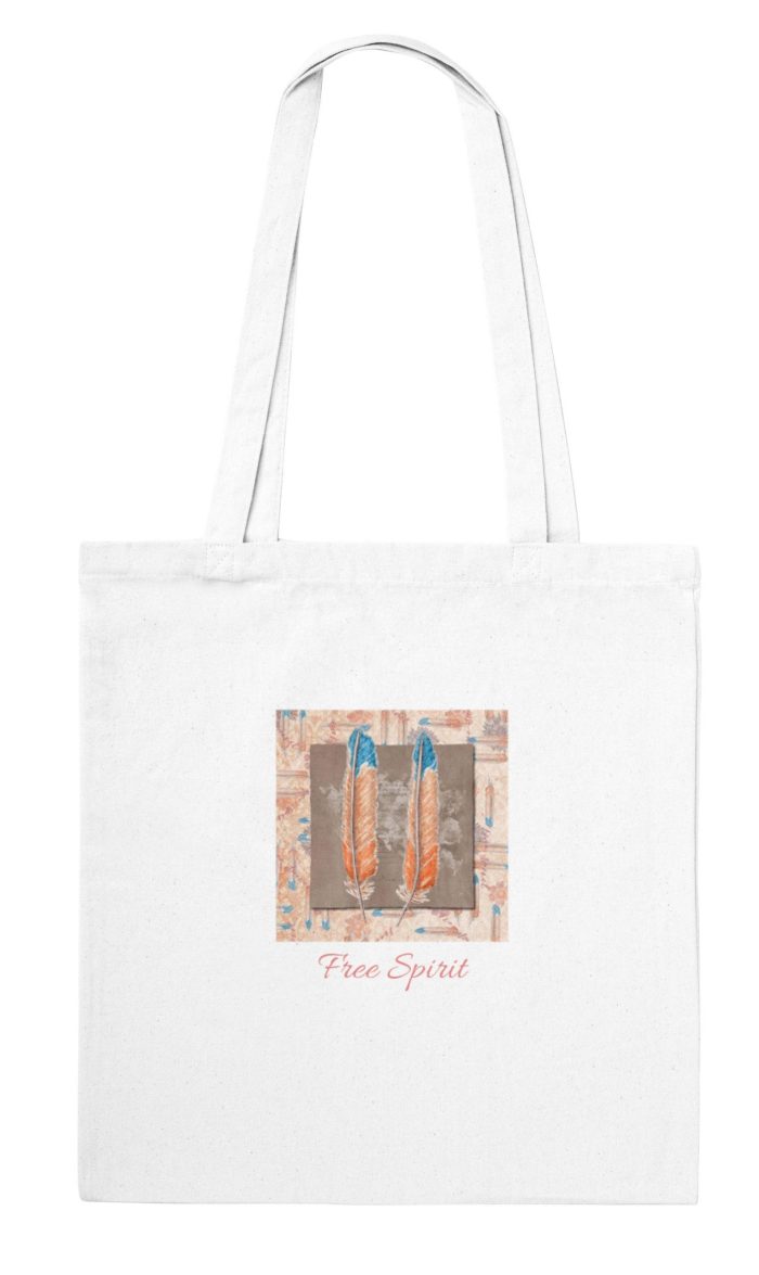 Tote Bag: Boho Feathers - Image 3