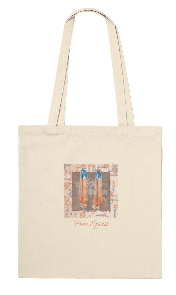 Tote Bag: Boho Feathers