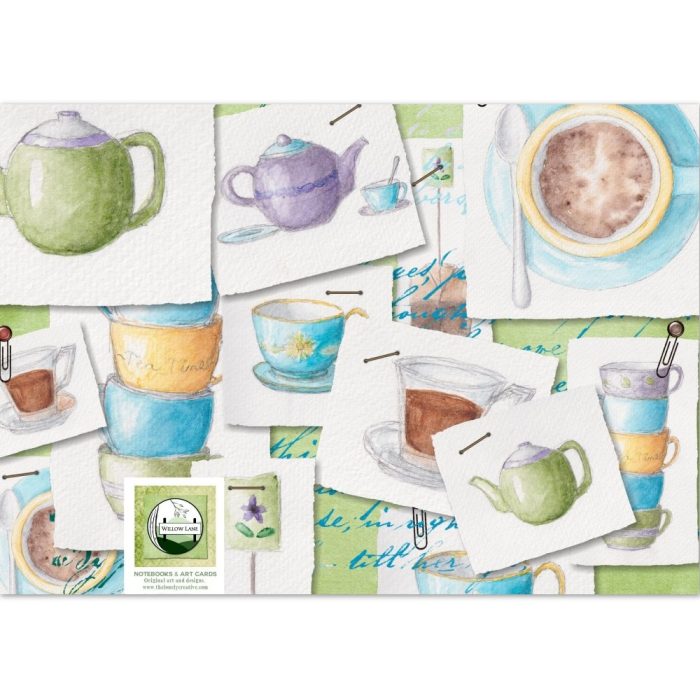 "Coffee and Journal Time": 10 Folded Cards (off-white envelopes) - Image 7