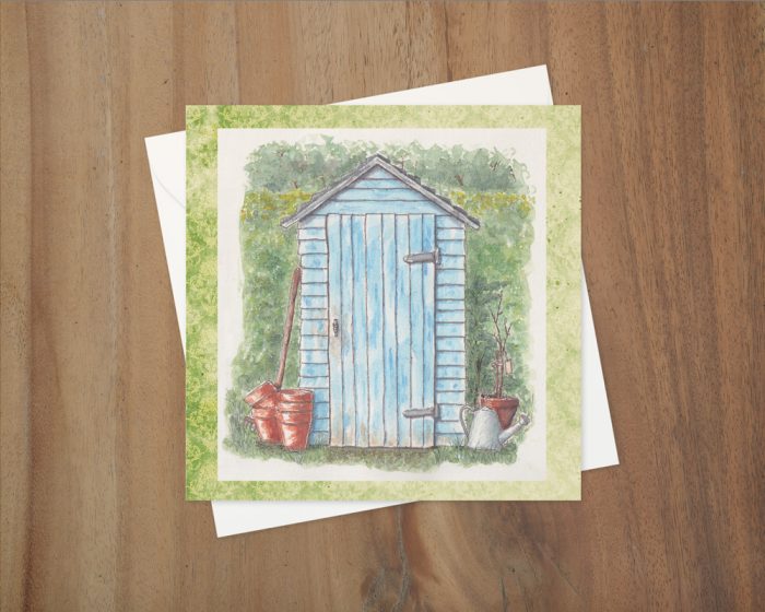 "The Potting Shed" (US & CA): 10 Folded Cards (white envelopes)