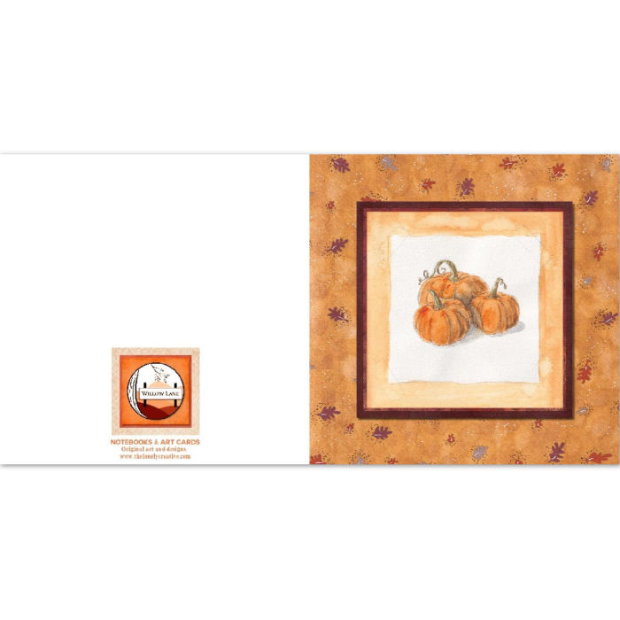 "Autumn Pumpkins" v2  (US & CA): 10 Folded Cards (white envelopes) - Image 2