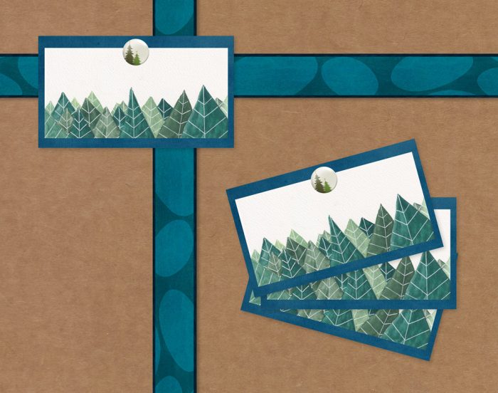 Gift Tags: “Winter Pines” (US & CA)