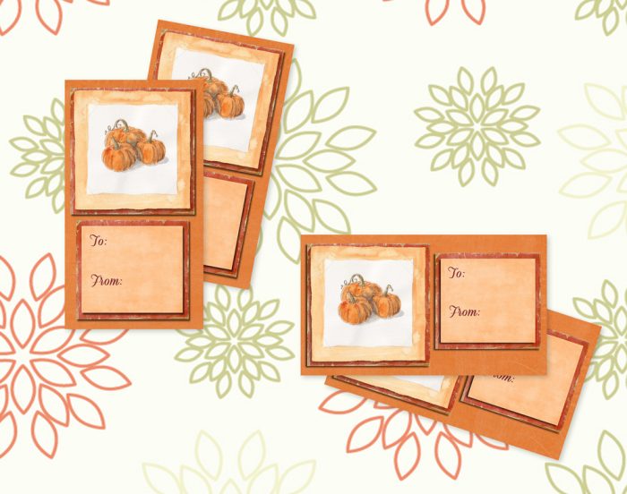 Gift Tags: "Autumn Pumpkins" (US & CA)