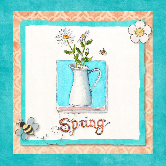 "The Return of Spring": 10 Folded Cards (white envelopes) - Image 3