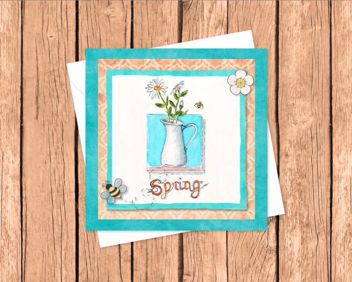 "The Return of Spring": 10 Folded Cards (white envelopes)