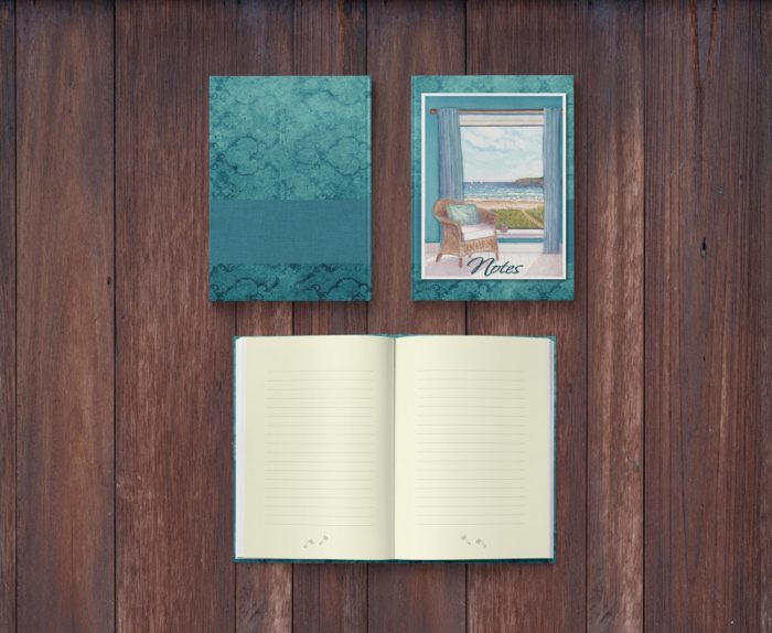 Sea View - Teal: Willow Lane Notebook #20