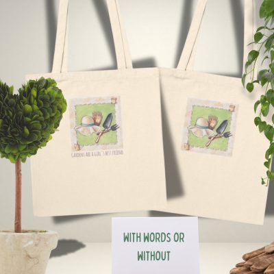 Tote Bag - Gardening Tools - With or Without Words