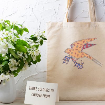 Tote Bag: Patchwork Bird