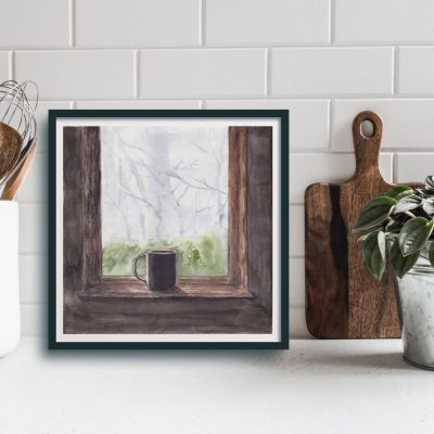 FRAMED Art Print: "Misty Morning Window"