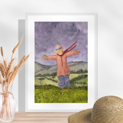 FRAMED Art Print: "Scarecrow"