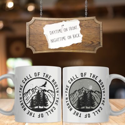 Ceramic Mug: "The Call of the North" - Daytime & Nighttime